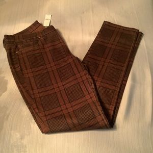 Plaid Skinny Pants